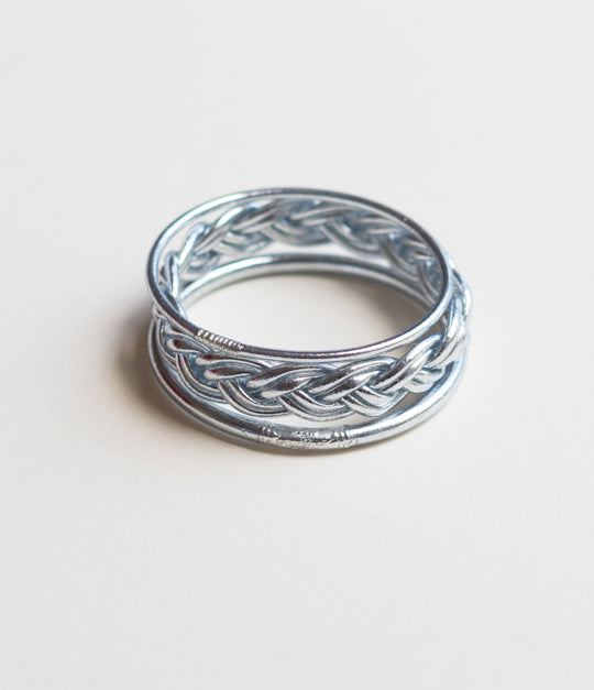 Thin, Thick and Double Braided (Silver)