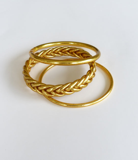 Thin, Thick and Single Braided (Gold)