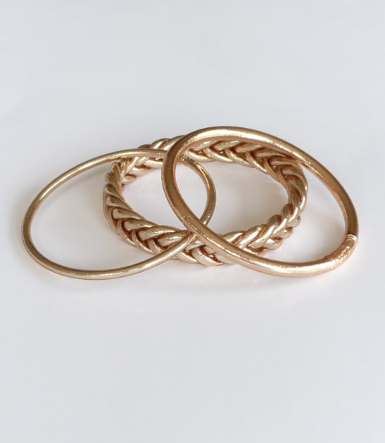 Thin, Thick and Single Braided (Rose Gold)
