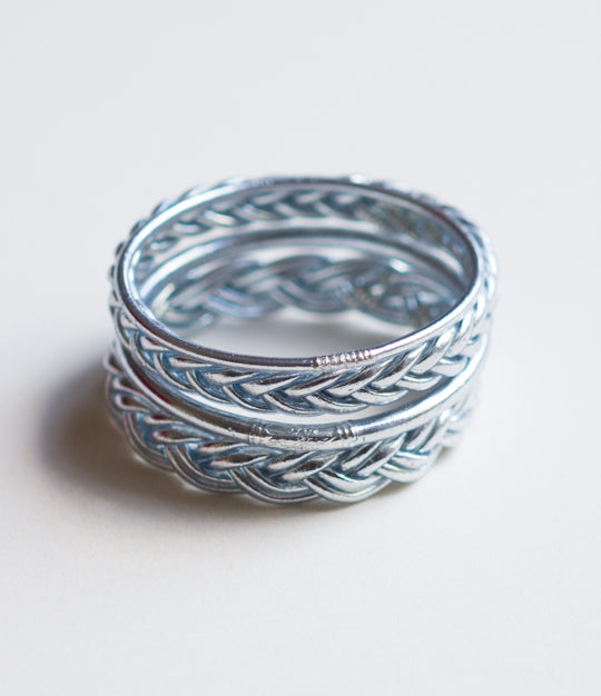 Thin, Thick, Single Braided and Double Braided (Silver)