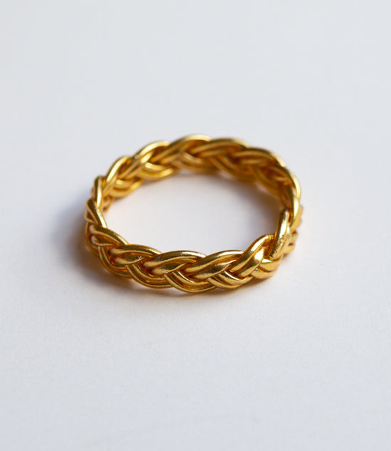 Double Braided Bangle (Gold)