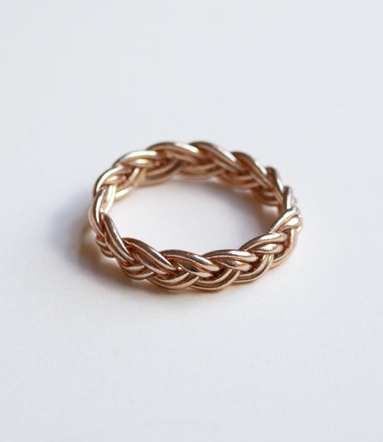 Double Braided Bangle (Rose Gold)