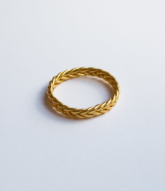 Single Braided Bangle (Gold)