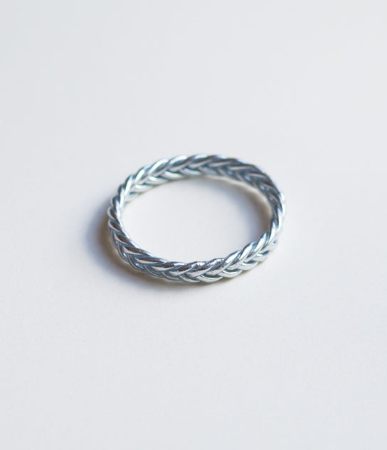 Single Braided Bangle (Silver)