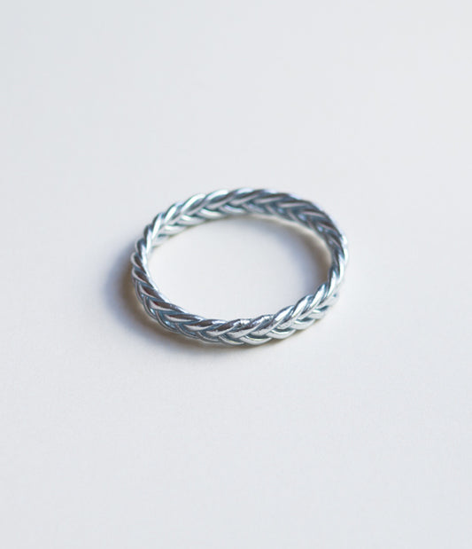 Single Braided Bangle (Silver)