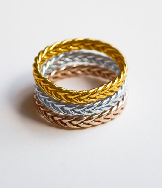 Single Braided Bangle (Silver)