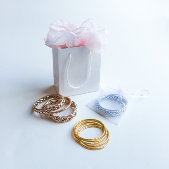 Double Braided Bangle (Gold)