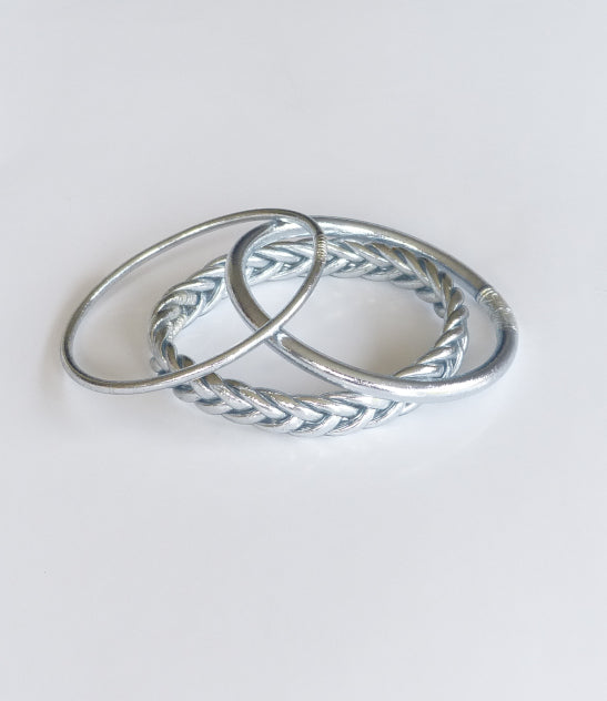 Thin, Thick and Single Braided (Silver)