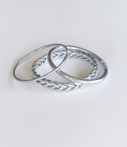 Thin, Thick and Single Braided (Silver)